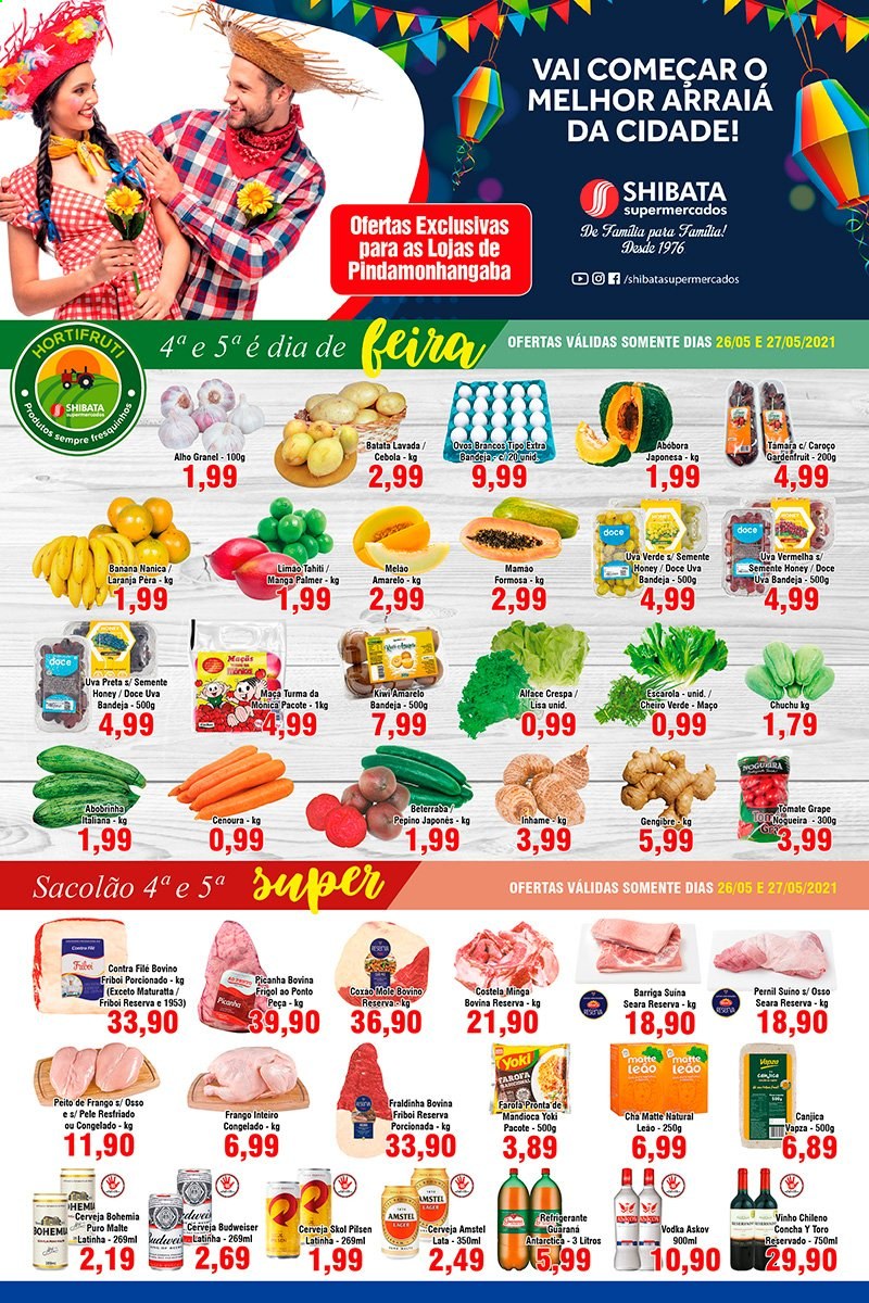 Folheto Shibata Supermercados - 26/05/2021 - 31/05/2021. Página 1