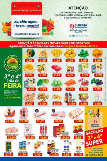 Folheto Shibata Supermercados - 01.06.2021 - 07.06.2021.