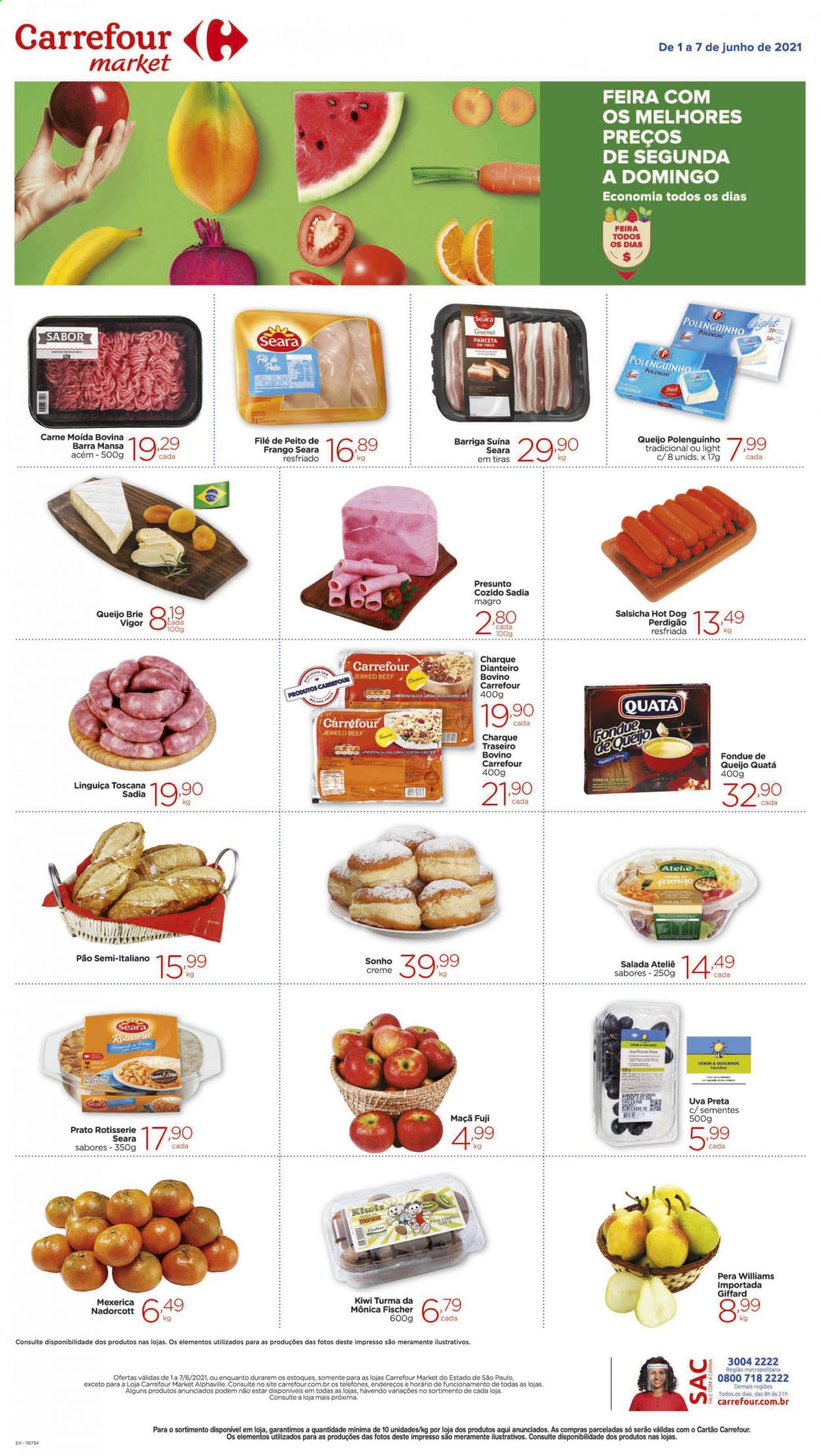 Folheto Carrefour Market - 01/06/2021 - 07/06/2021. Página 1
