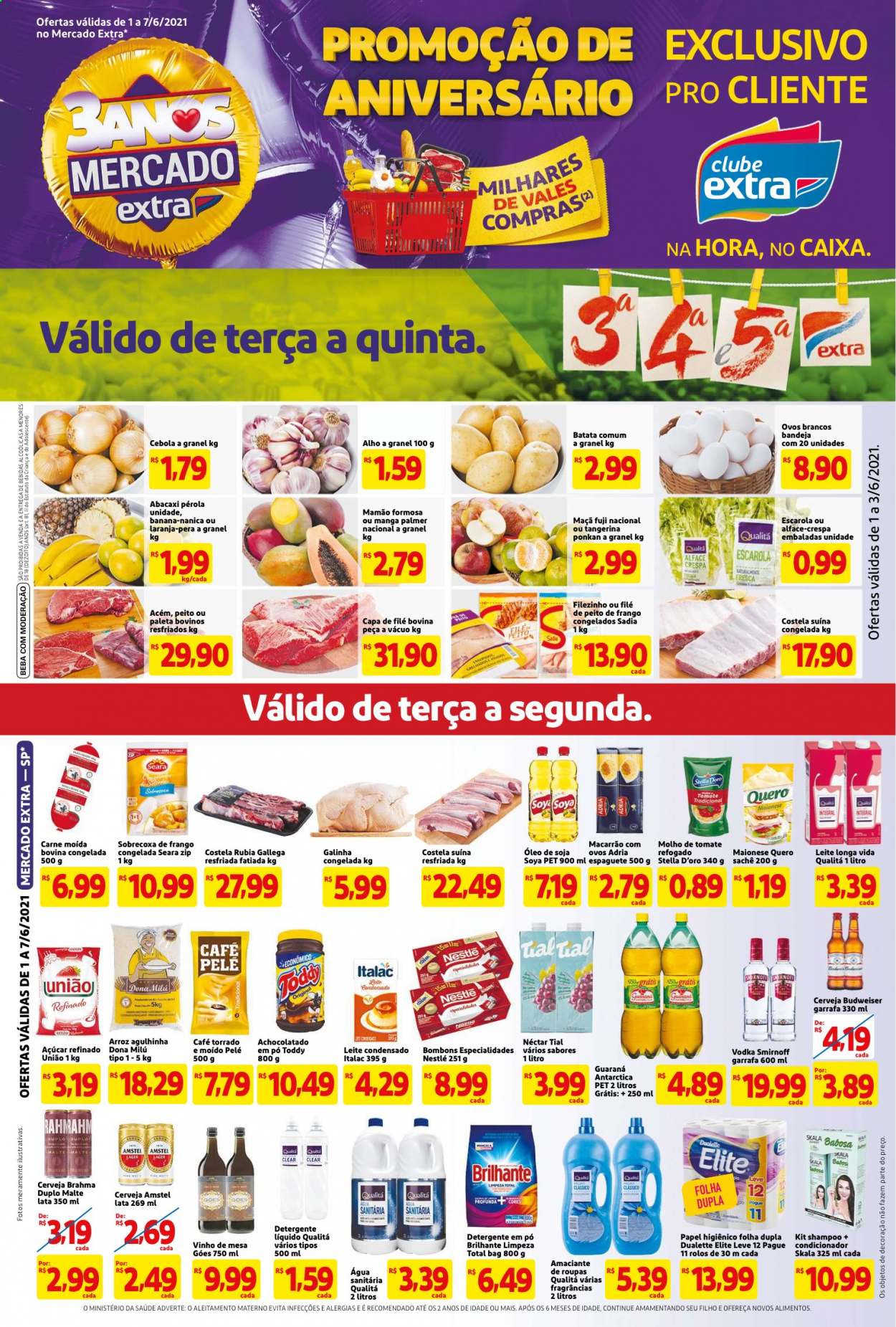 Folheto Mercado Extra - 01/06/2021 - 07/06/2021. Página 1