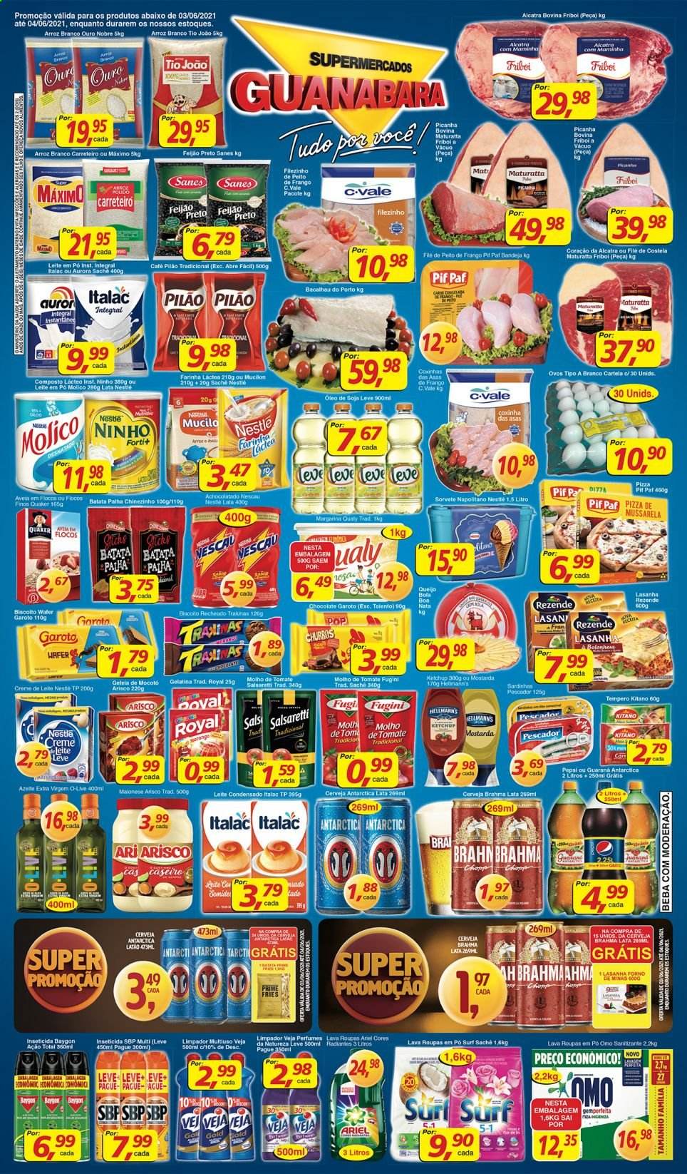 Folheto Supermercados Guanabara - 03/06/2021 - 04/06/2021. Página 1