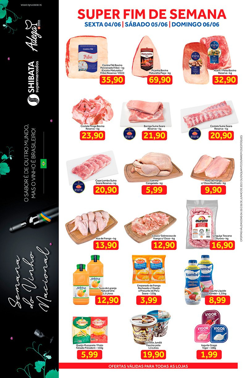 Folheto Shibata Supermercados - 04/06/2021 - 06/06/2021. Página 1