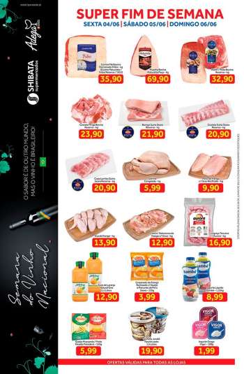 Folheto Shibata Supermercados - 04.06.2021 - 06.06.2021.
