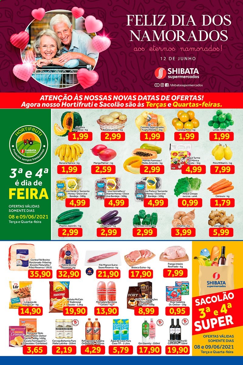 Folheto Shibata Supermercados - 08/06/2021 - 14/06/2021. Página 1