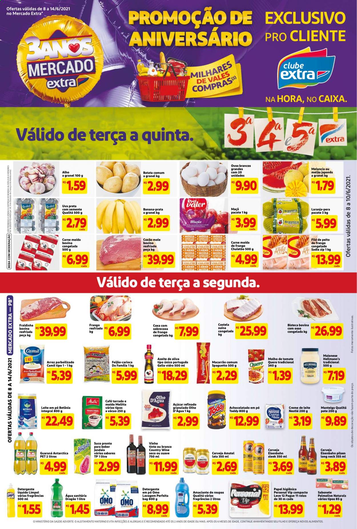 Folheto Mercado Extra - 08/06/2021 - 14/06/2021. Página 1