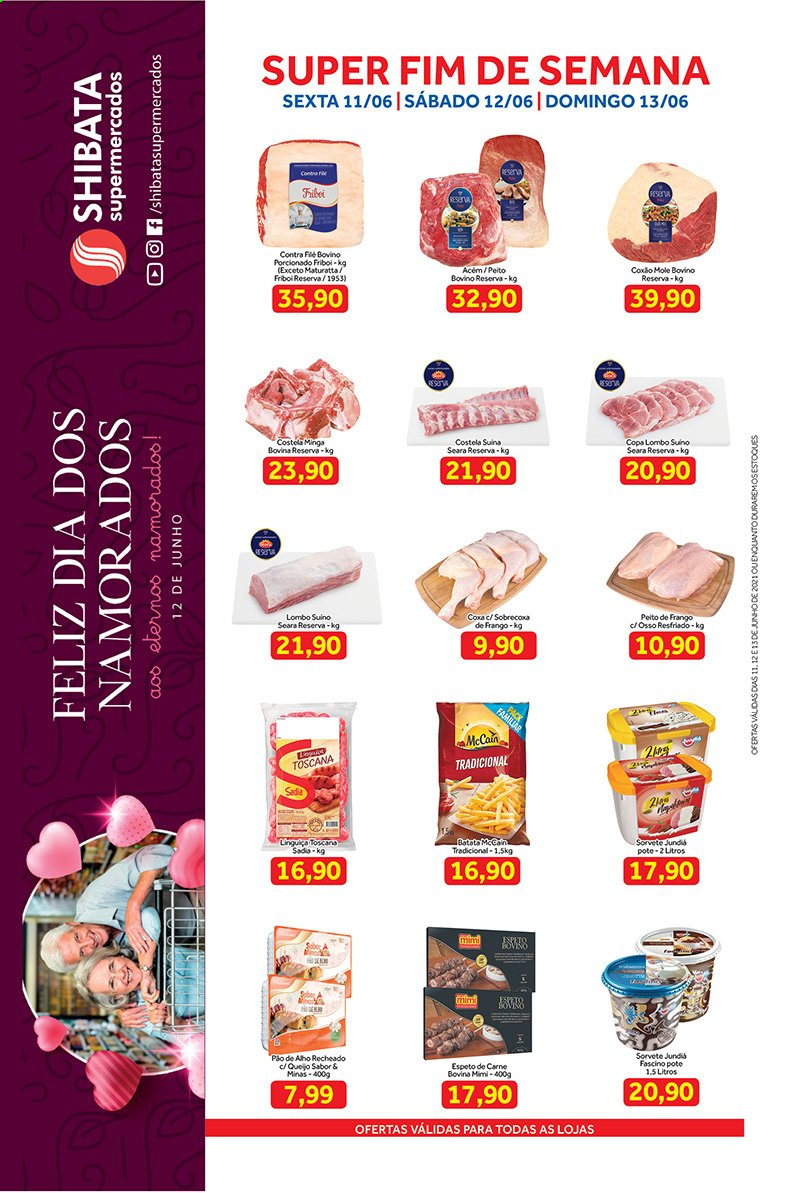 Folheto Shibata Supermercados - 11/06/2021 - 13/06/2021. Página 1