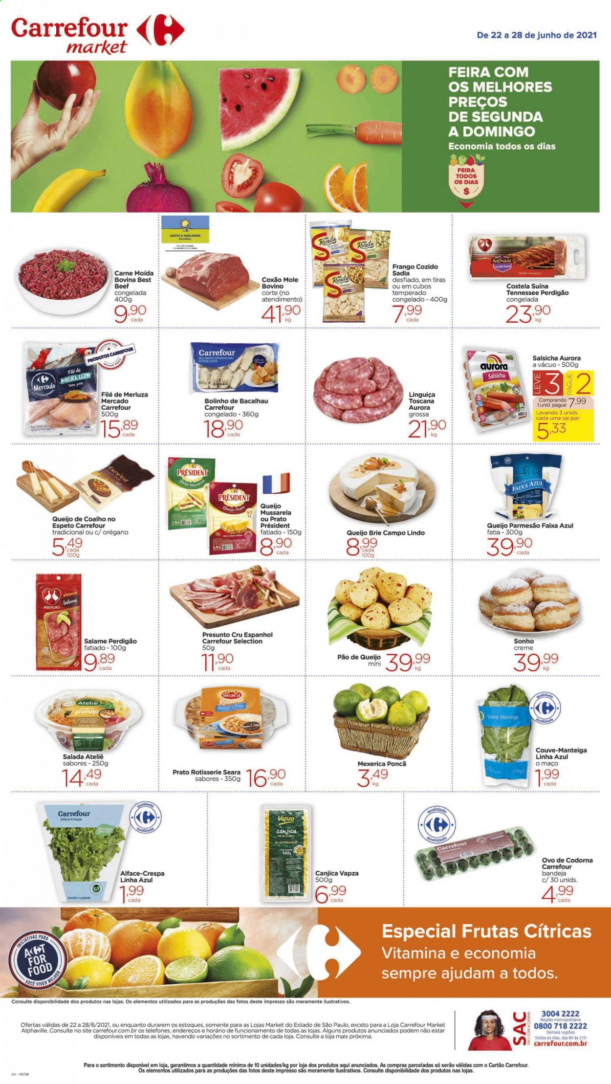 Folheto Carrefour Market - 22/06/2021 - 28/06/2021. Página 1