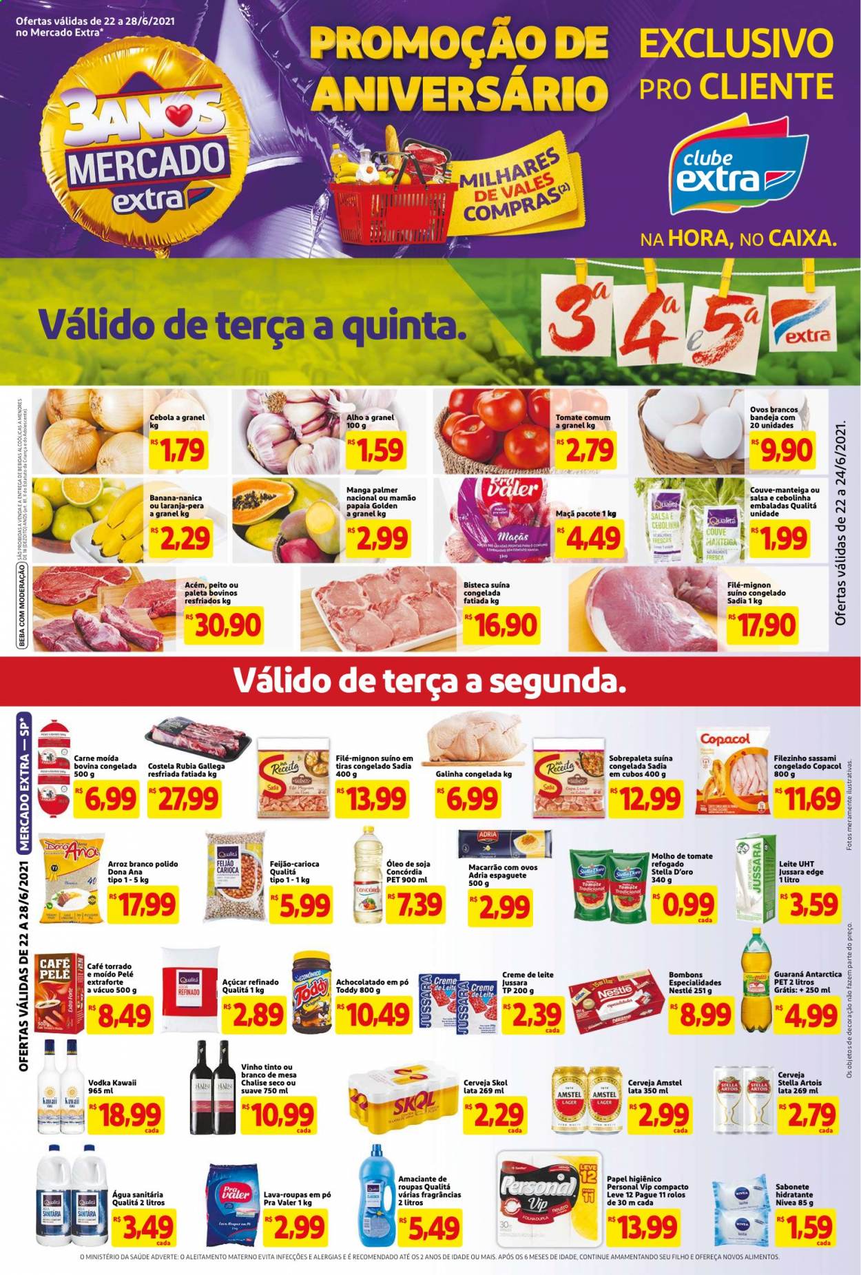 Folheto Mercado Extra - 22/06/2021 - 28/06/2021. Página 1