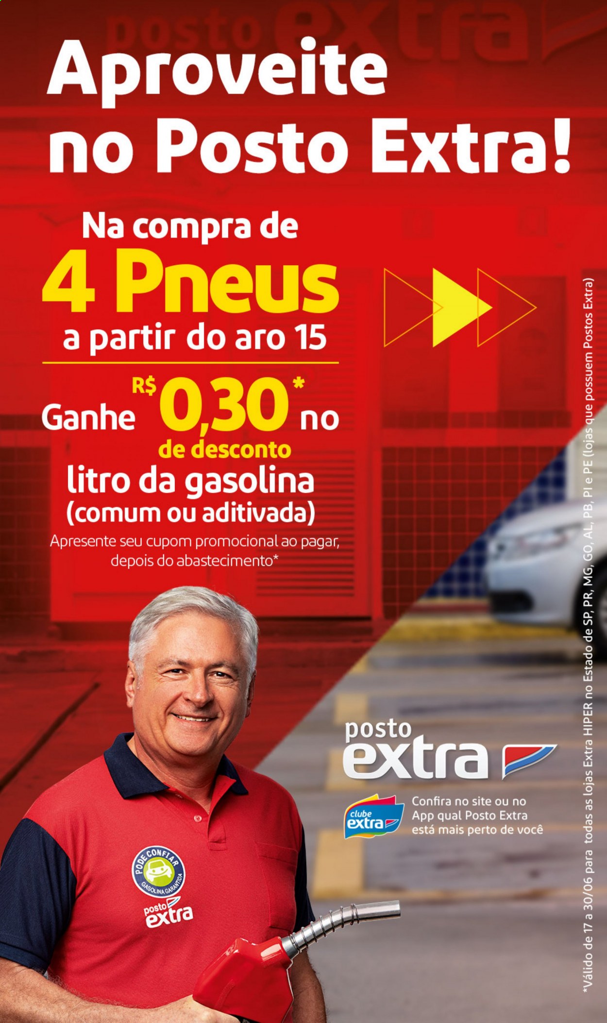 Folheto Postos Extra - 17/06/2021 - 30/06/2021. Página 1