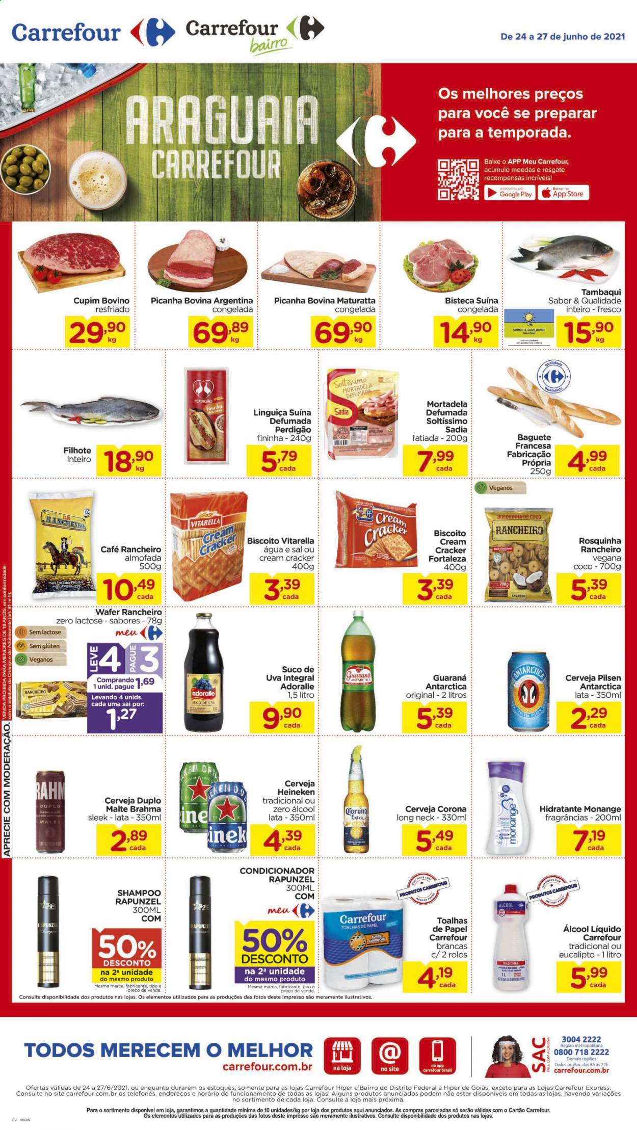 Folheto Carrefour - 24/06/2021 - 27/06/2021. Página 1