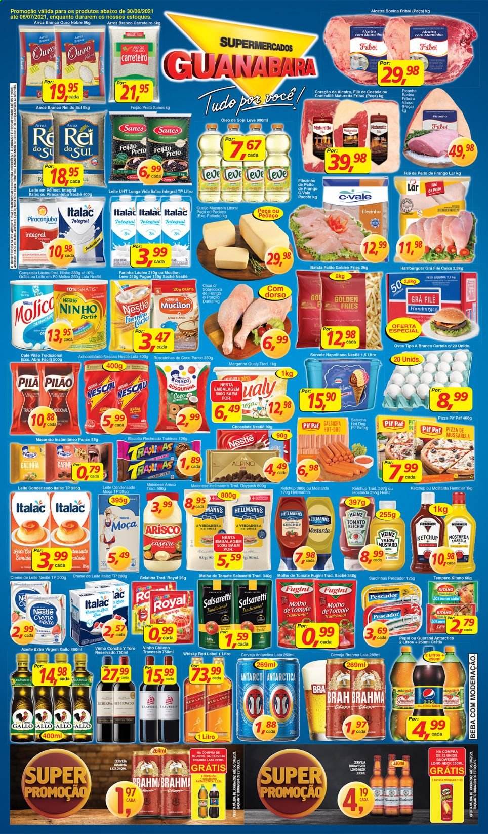 Folheto Supermercados Guanabara - 30/06/2021 - 06/07/2021. Página 1