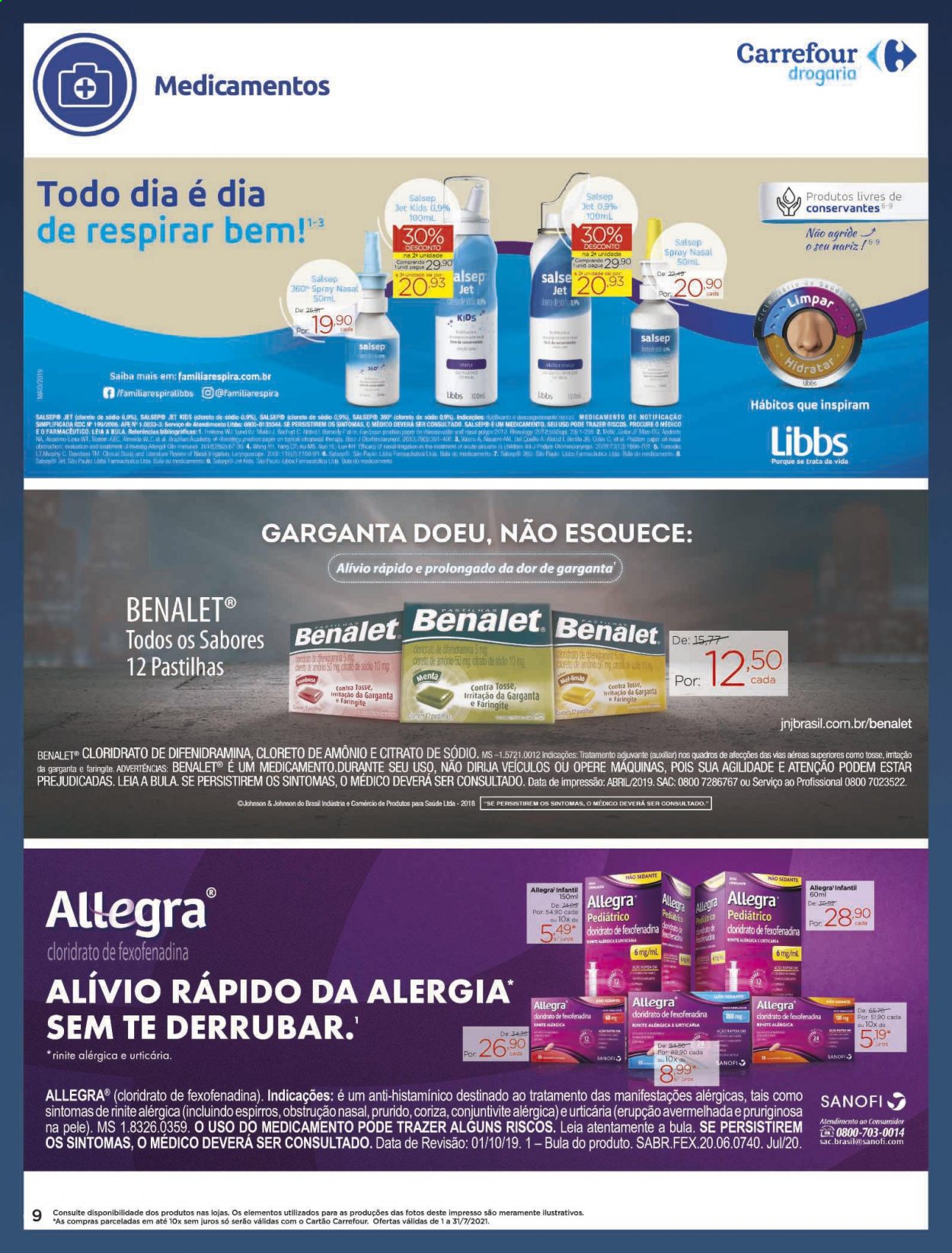 Folheto Carrefour Drogaria - 01/07/2021 - 31/07/2021. Página 9