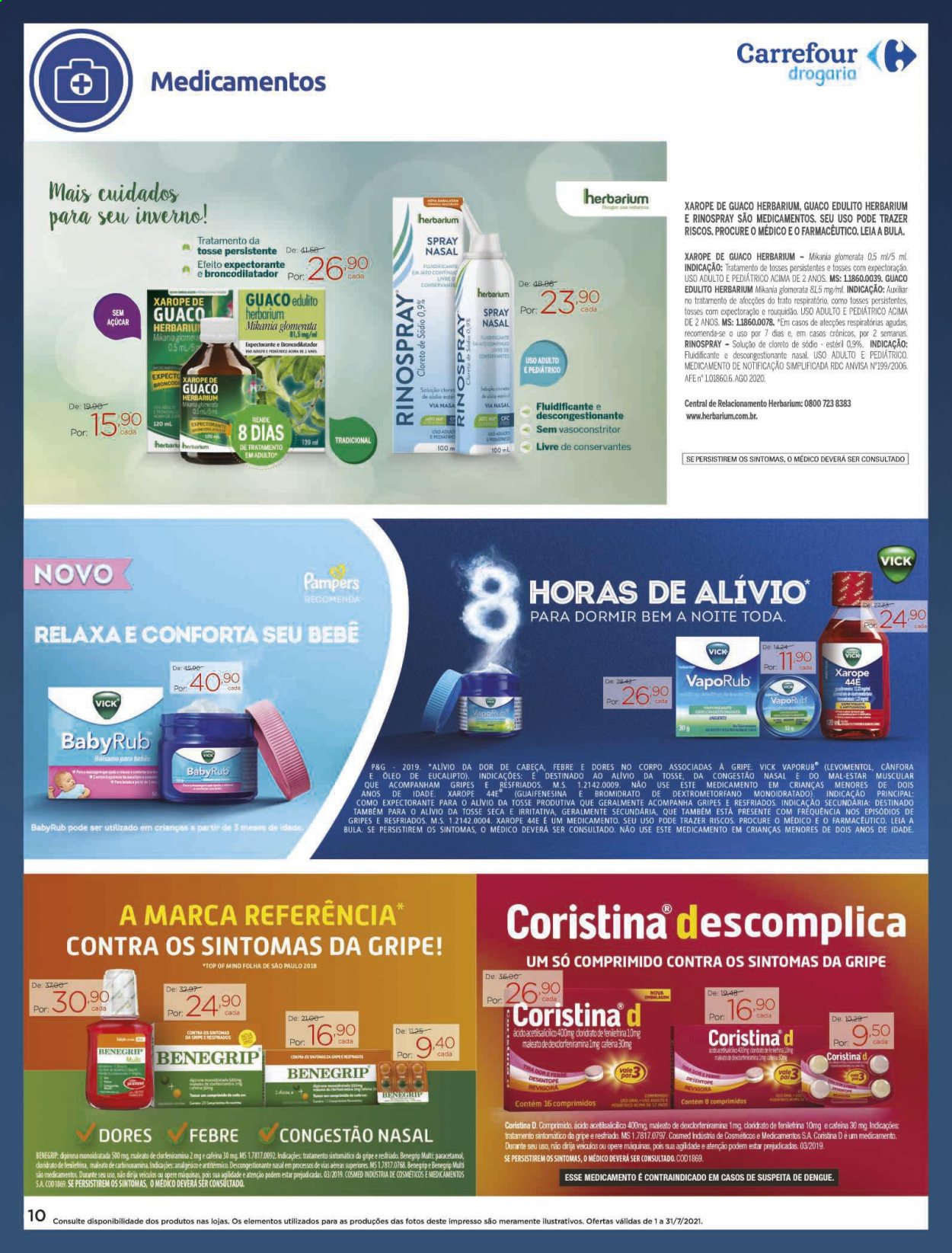 Folheto Carrefour Drogaria - 01/07/2021 - 31/07/2021. Página 10