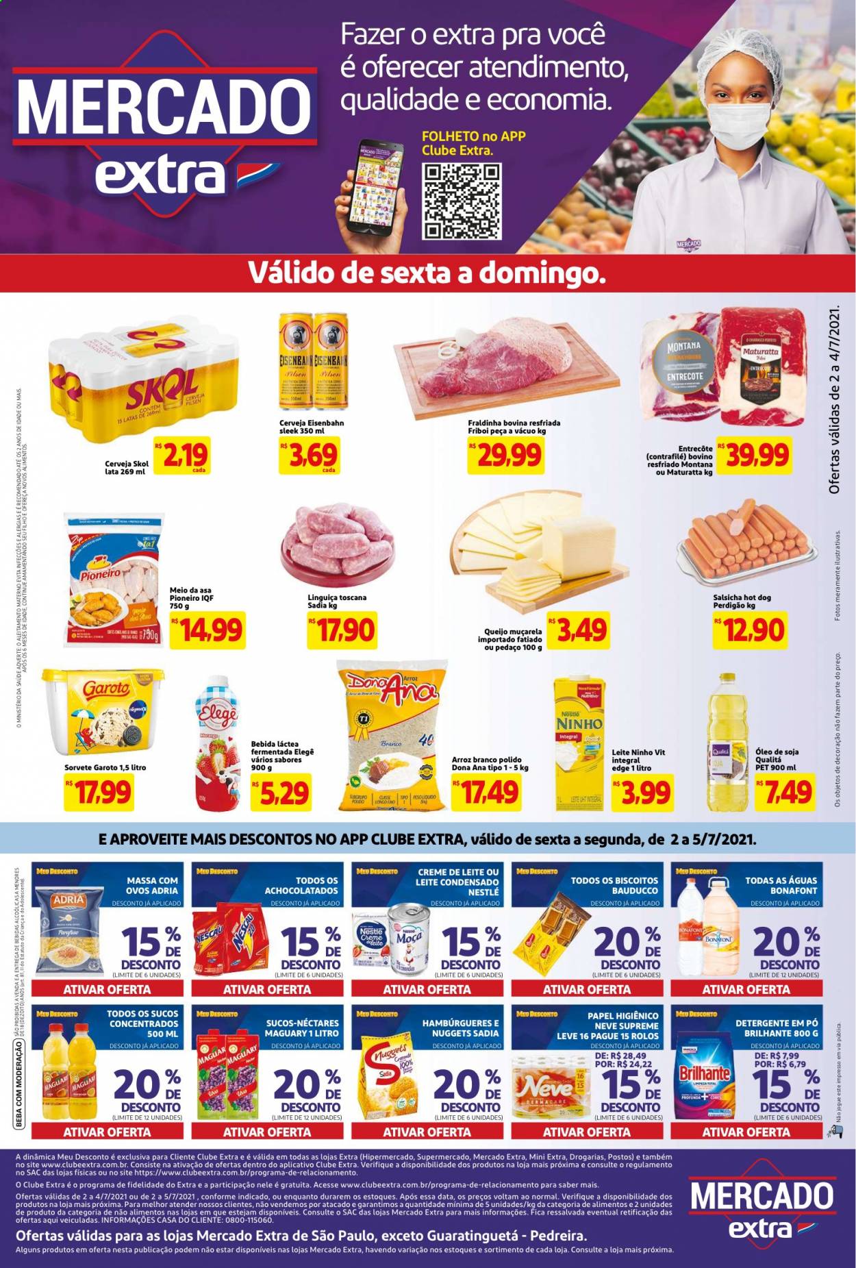 Folheto Mercado Extra - 02/07/2021 - 05/07/2021. Página 1