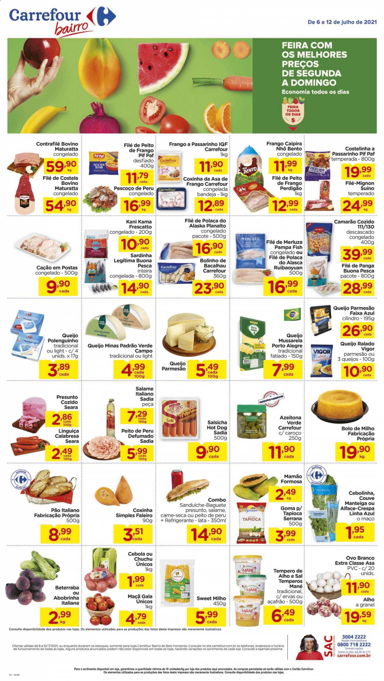 Folheto Carrefour Bairro - 06/07/2021 - 12/07/2021. Página 1