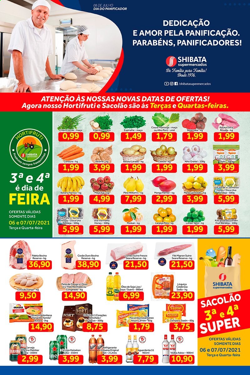 Folheto Shibata Supermercados - 06/07/2021 - 12/07/2021. Página 1
