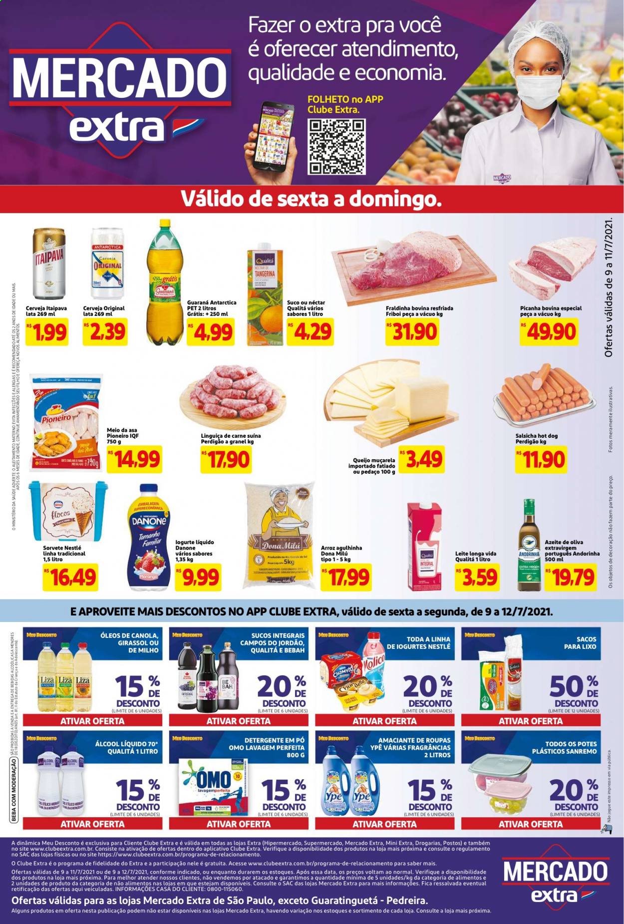 Folheto Mercado Extra - 09/07/2021 - 12/07/2021. Página 1