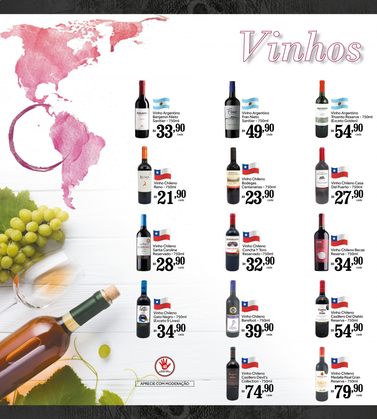 thumbnail - Folheto Shibata Supermercados - 09/07/2021 - 01/08/2021 - Produtos em promoção - vinho, vinho argentino, vinho chileno, merlot. Página 4.