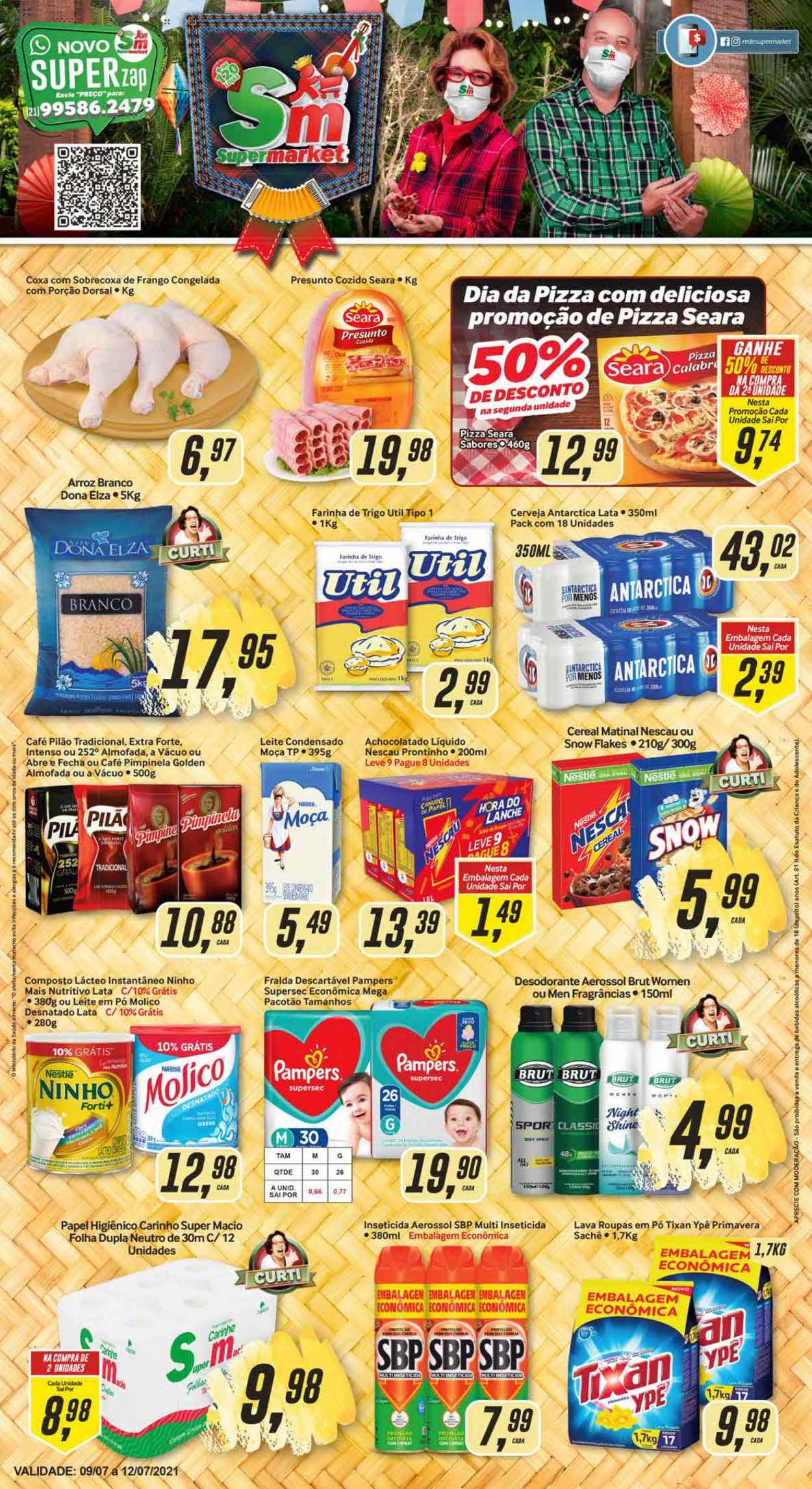 Folheto Rede Supermarket - 09/07/2021 - 12/07/2021. Página 1