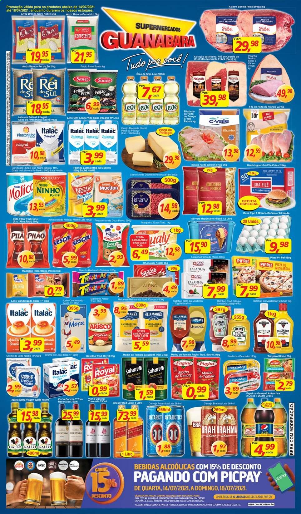 Folheto Supermercados Guanabara - 14/07/2021 - 18/07/2021. Página 1