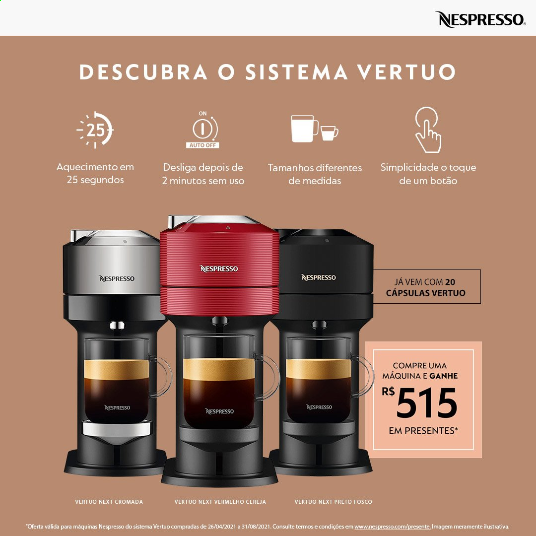 thumbnail - Folheto Fast Shop - 26/04/2021 - 31/08/2021 - Produtos em promoção - Nespresso. Página 1.