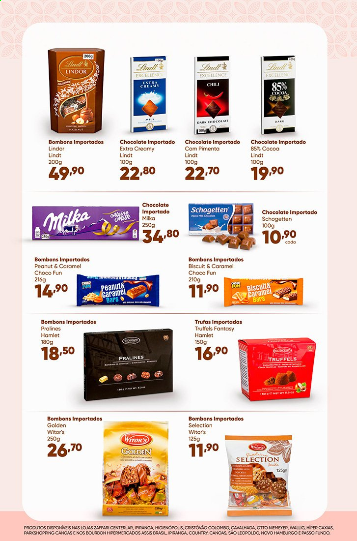 thumbnail - Folheto Záffari - 15/07/2021 - 25/07/2021 - Produtos em promoção - Milka, chocolate, Schogetten, bombom, Lindor, caramelos, bourbon. Página 3.