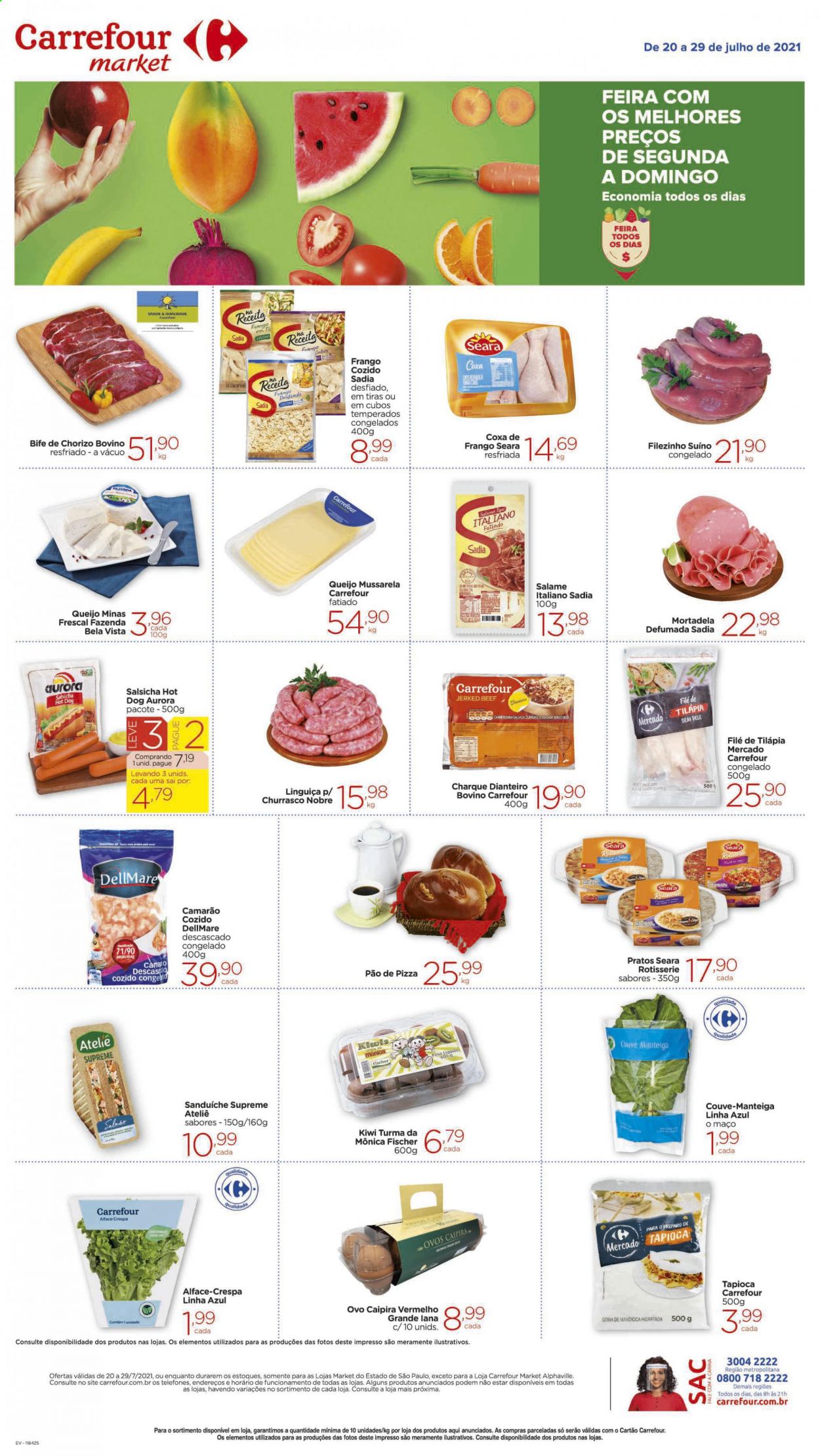 Folheto Carrefour Market - 20/07/2021 - 29/07/2021. Página 1