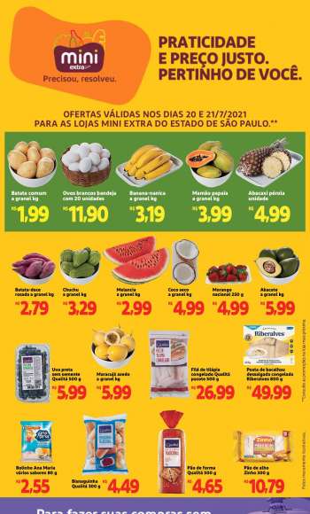 Folheto Mini Extra - 20.07.2021 - 21.07.2021.