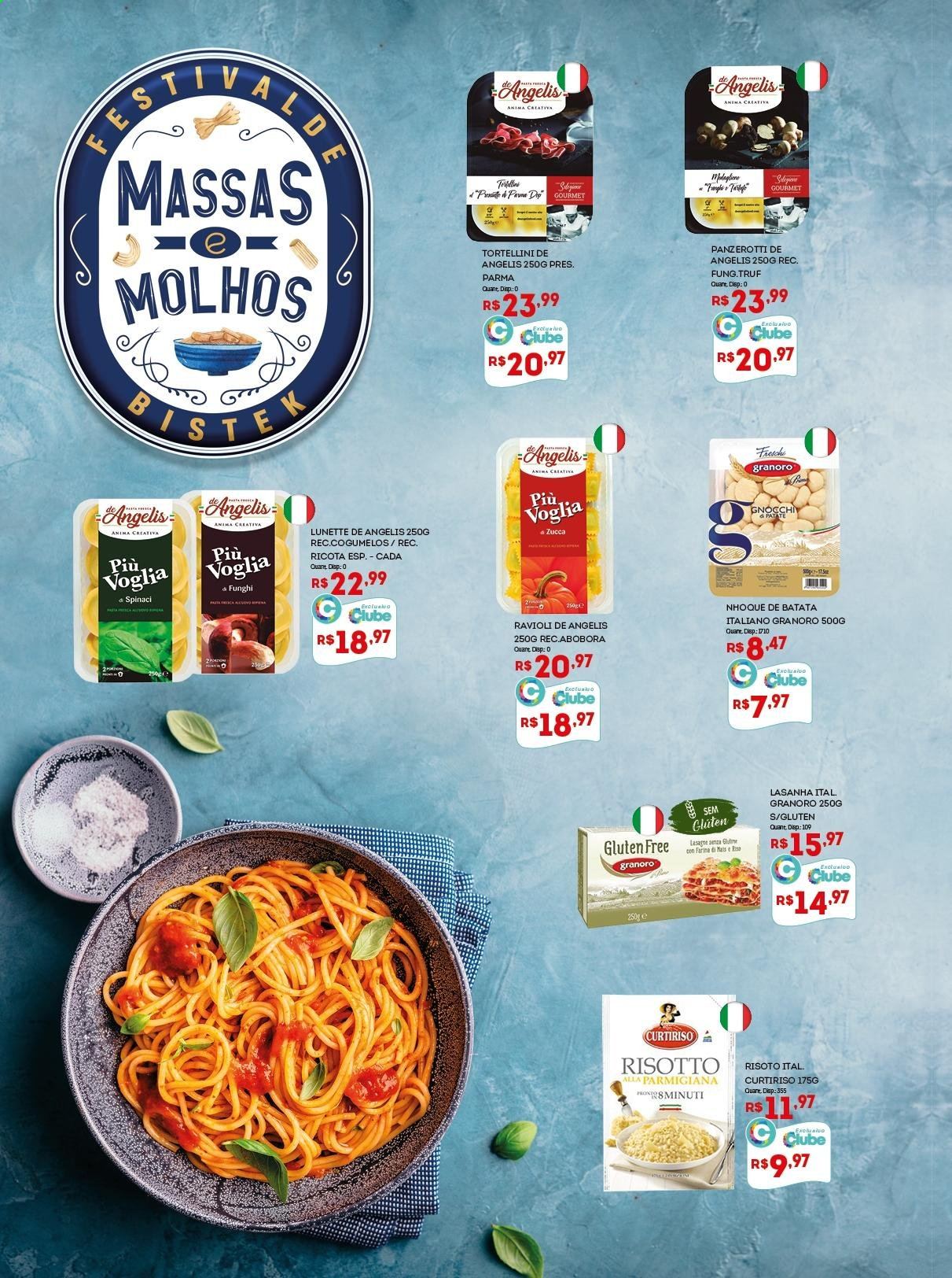 thumbnail - Folheto Bistek Supermercados - 21/07/2021 - 03/08/2021 - Produtos em promoção - abóbora, cogumelo, lasanha, nhoque, risoto, ravioli, tortellini, molho, gnocchi. Página 2.