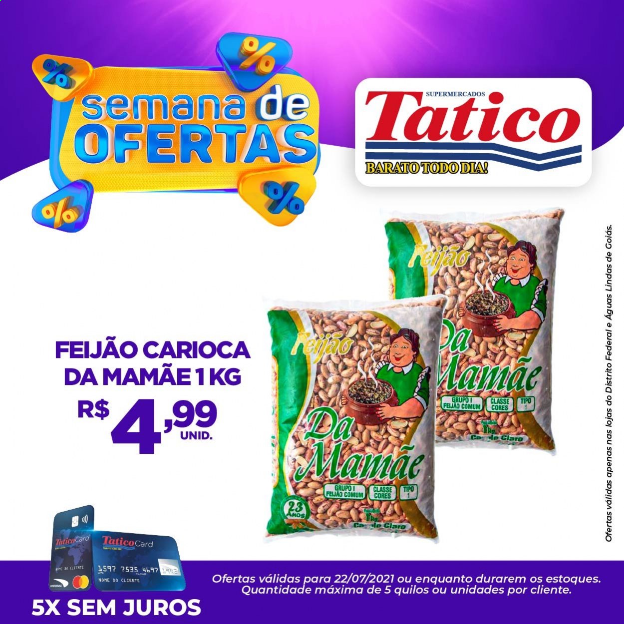 thumbnail - Folheto Supermercados Tatico - 22/07/2021 - 22/07/2021 - Produtos em promoção - feijão. Página 2.