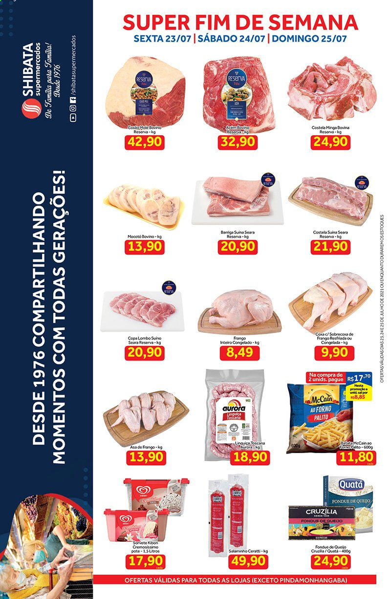Folheto Shibata Supermercados - 23/07/2021 - 25/07/2021. Página 1