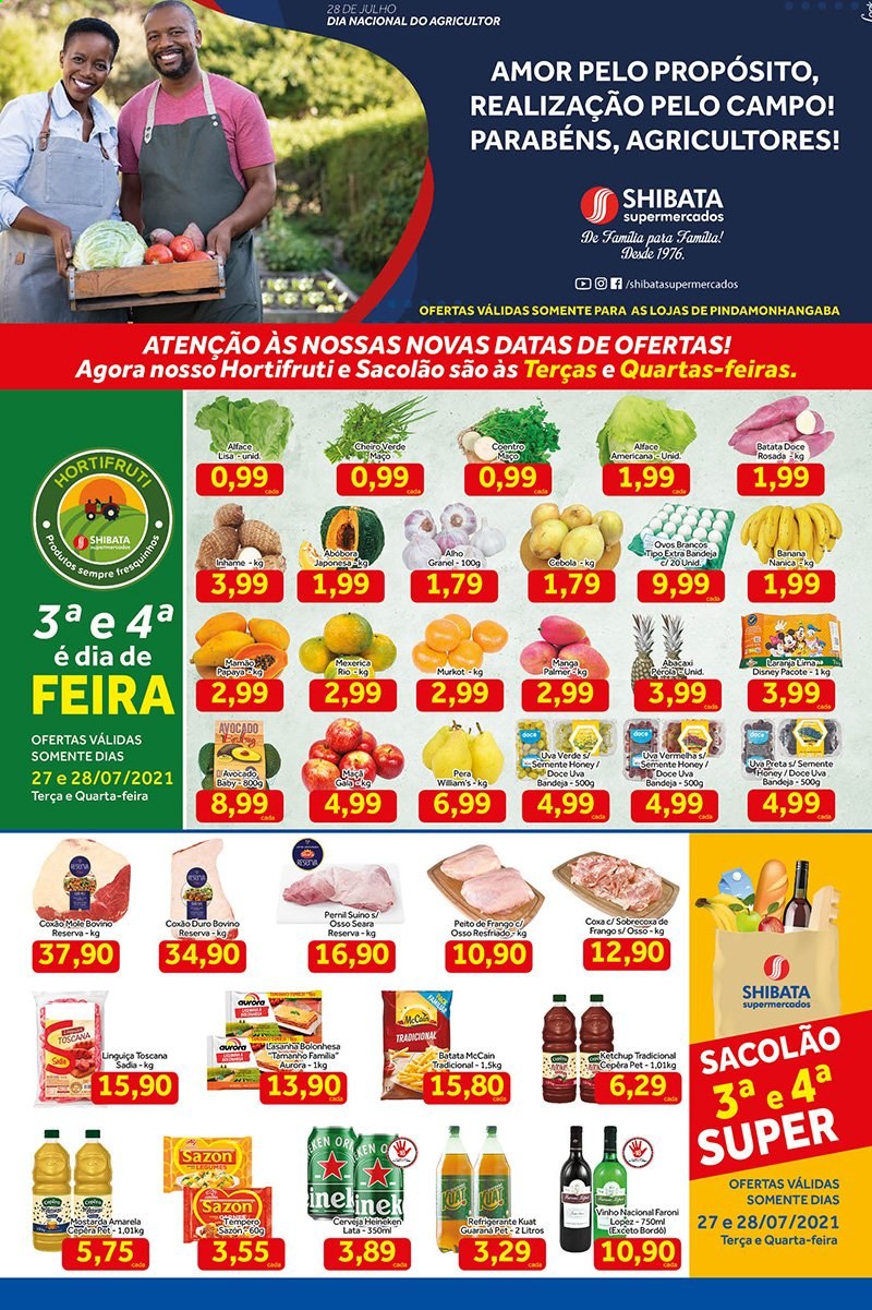 Folheto Shibata Supermercados - 27/07/2021 - 02/08/2021. Página 1