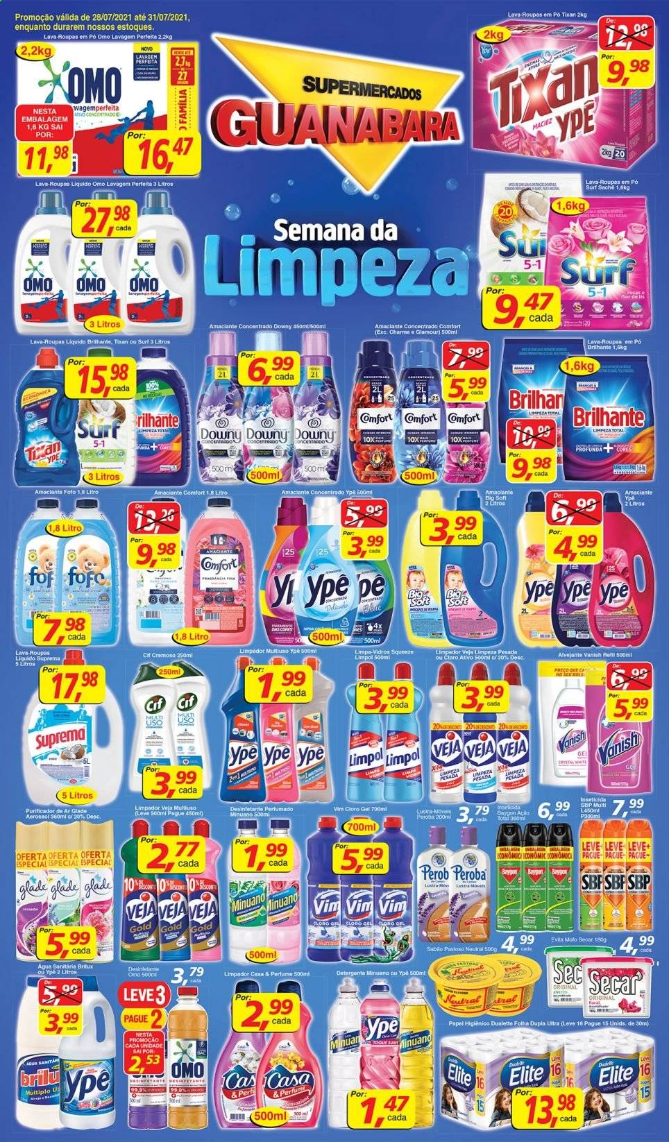 Folheto Supermercados Guanabara - 28/07/2021 - 31/07/2021. Página 1