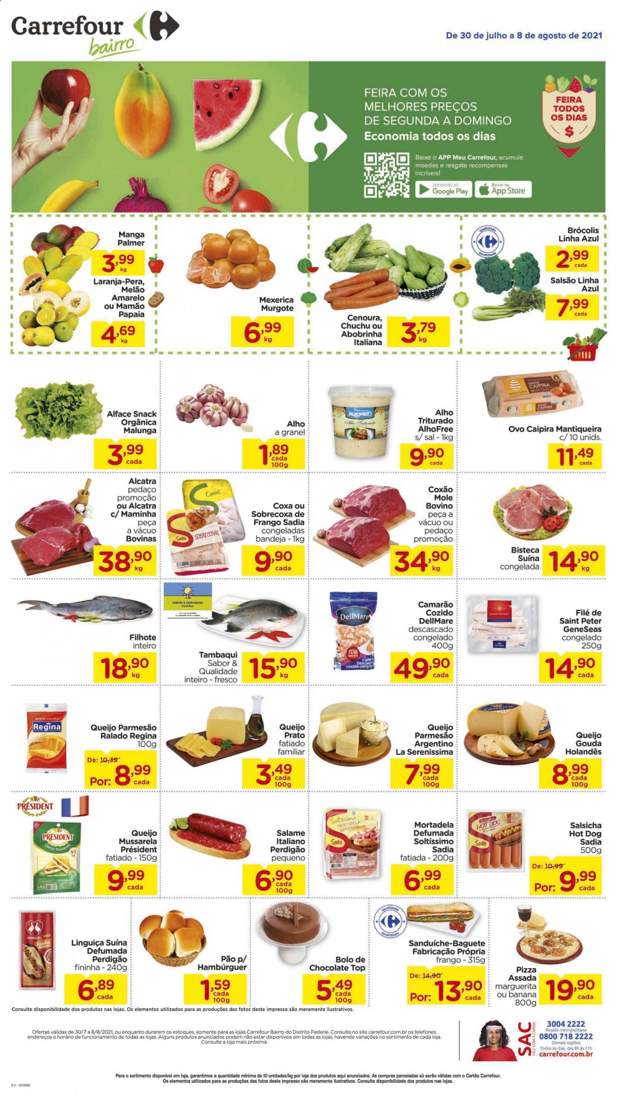 Folheto Carrefour Bairro - 30/07/2021 - 08/08/2021. Página 1