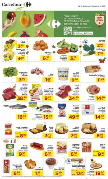 Folheto Carrefour Bairro - 30.07.2021 - 08.08.2021.