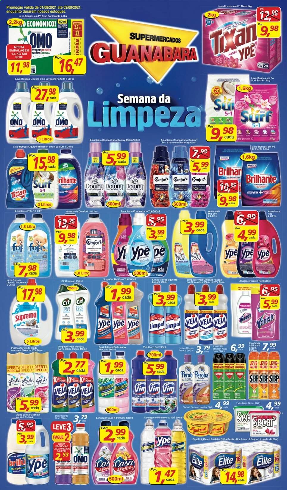 Folheto Supermercados Guanabara - 01/08/2021 - 03/08/2021. Página 1
