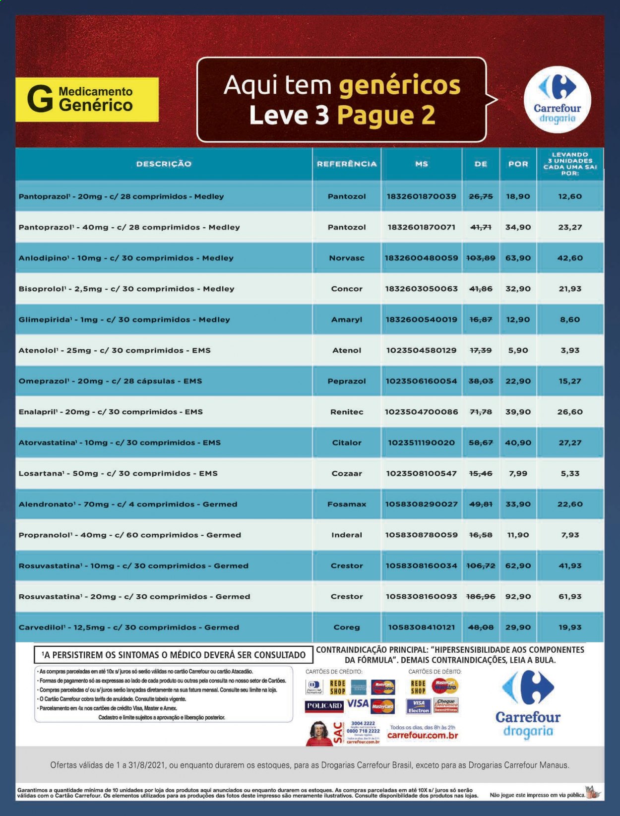 Folheto Carrefour Drogaria - 01/08/2021 - 31/08/2021. Página 16