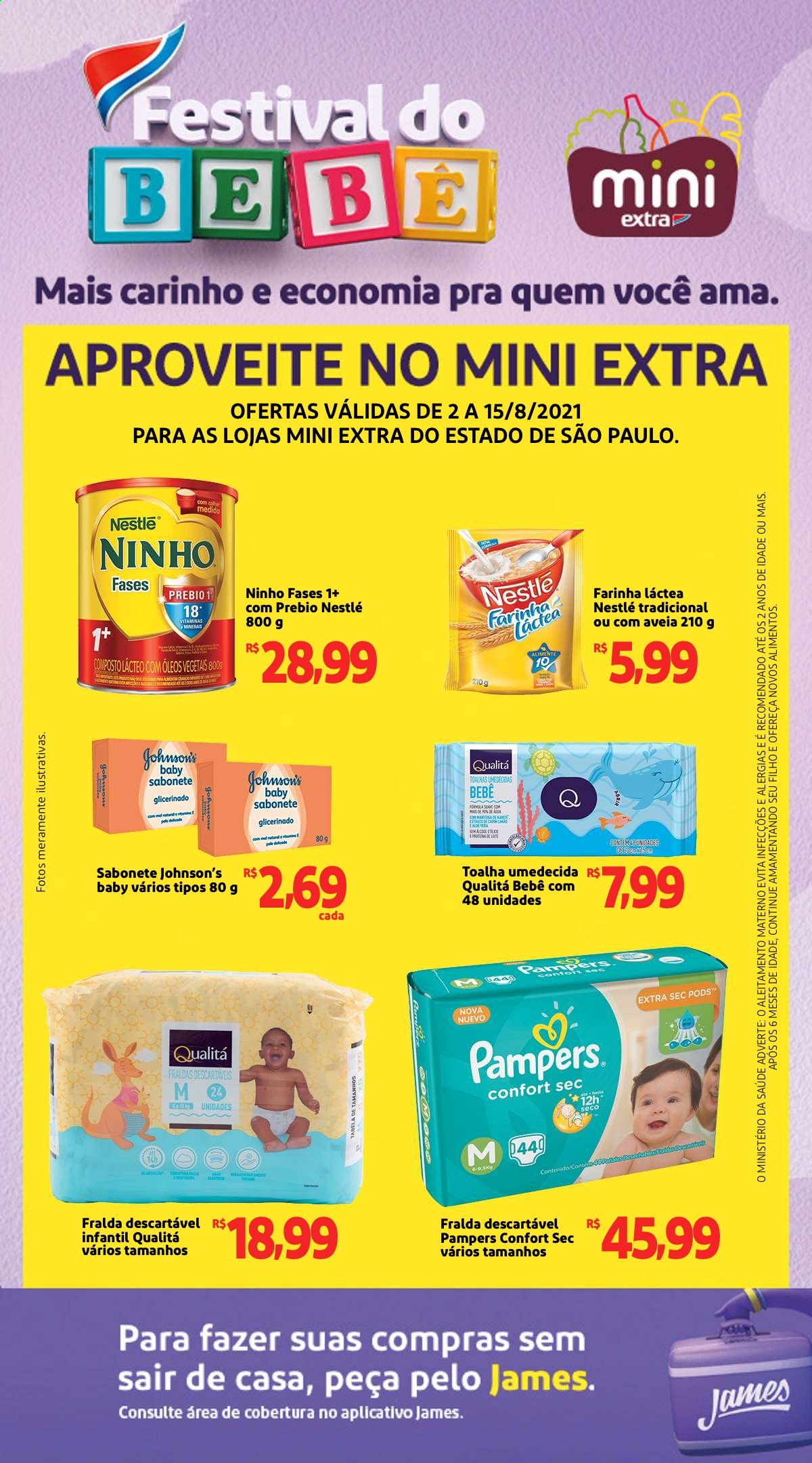 Folheto Mini Extra - 02/08/2021 - 15/08/2021. Página 1