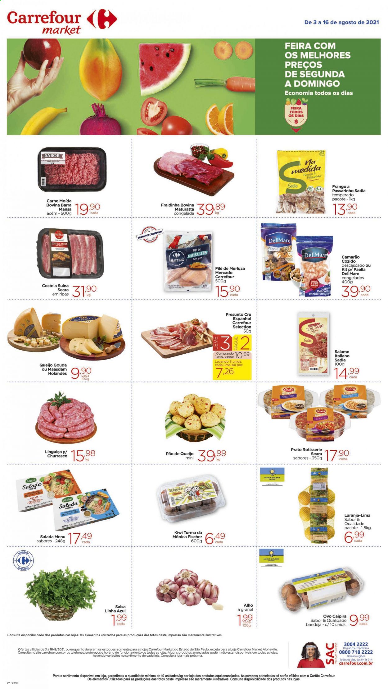Folheto Carrefour Market - 03/08/2021 - 16/08/2021. Página 1
