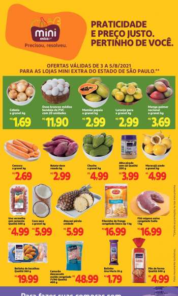 Folheto Mini Extra - 03.08.2021 - 05.08.2021.