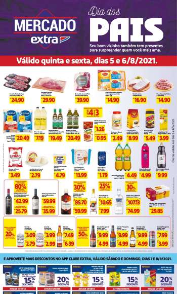 Folheto Mercado Extra - 05.08.2021 - 08.08.2021.