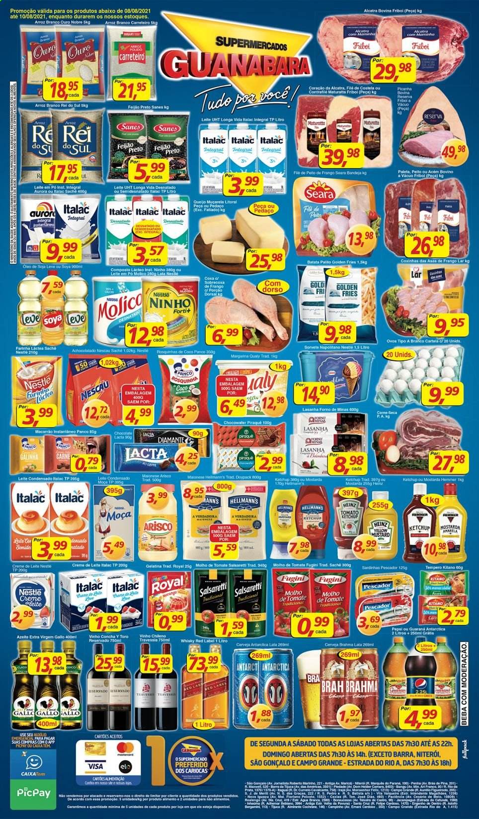 Folheto Supermercados Guanabara - 08/08/2021 - 10/08/2021. Página 12