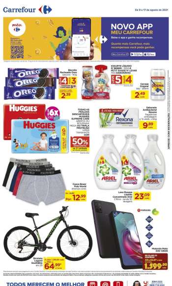 Folheto Carrefour Hiper - 09.08.2021 - 17.08.2021.