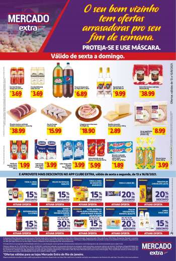 Folheto Mercado Extra - 13.08.2021 - 16.08.2021.