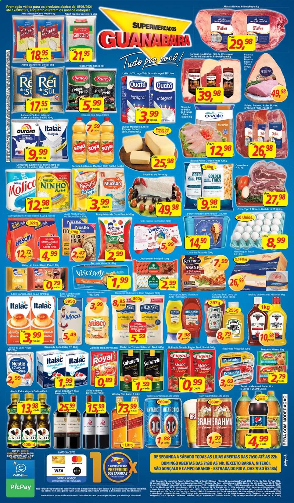 Folheto Supermercados Guanabara - 15/08/2021 - 17/08/2021. Página 12