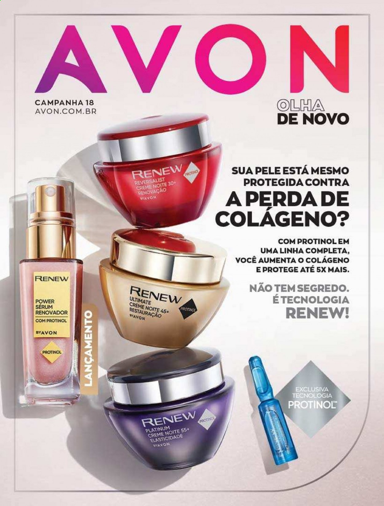 thumbnail - Folheto Avon - Produtos em promoção - Avon, sérum, Colagénio. Página 1.