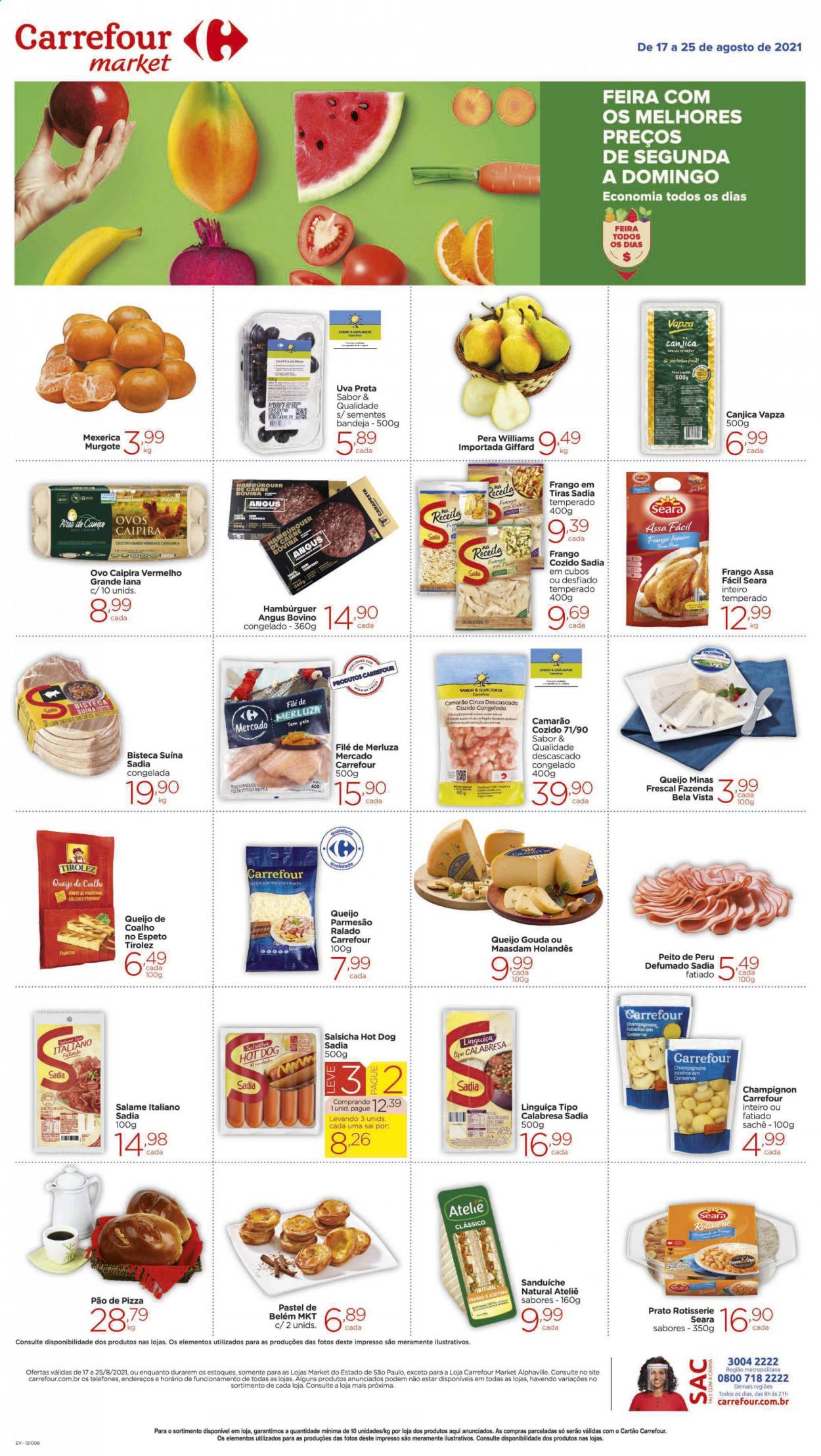 Folheto Carrefour Market - 17/08/2021 - 25/08/2021. Página 1