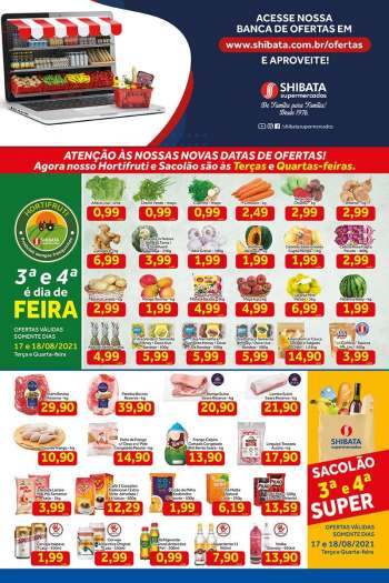 Folheto Shibata Supermercados - 17.08.2021 - 23.08.2021.