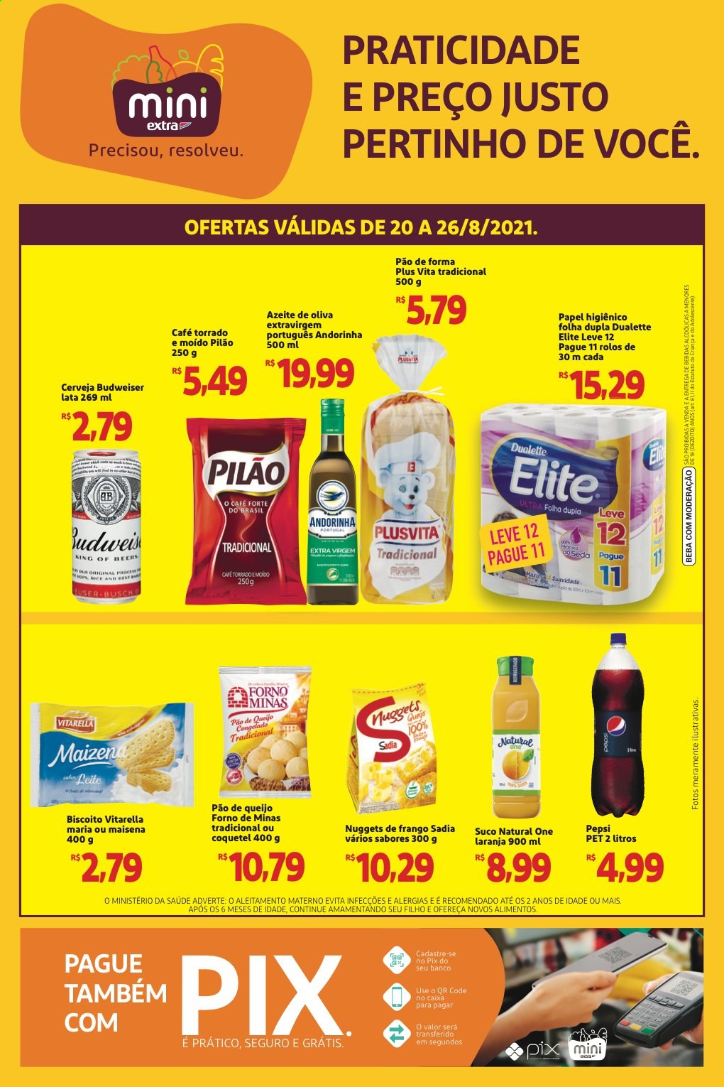 Folheto Mini Extra - 20/08/2021 - 26/08/2021. Página 1