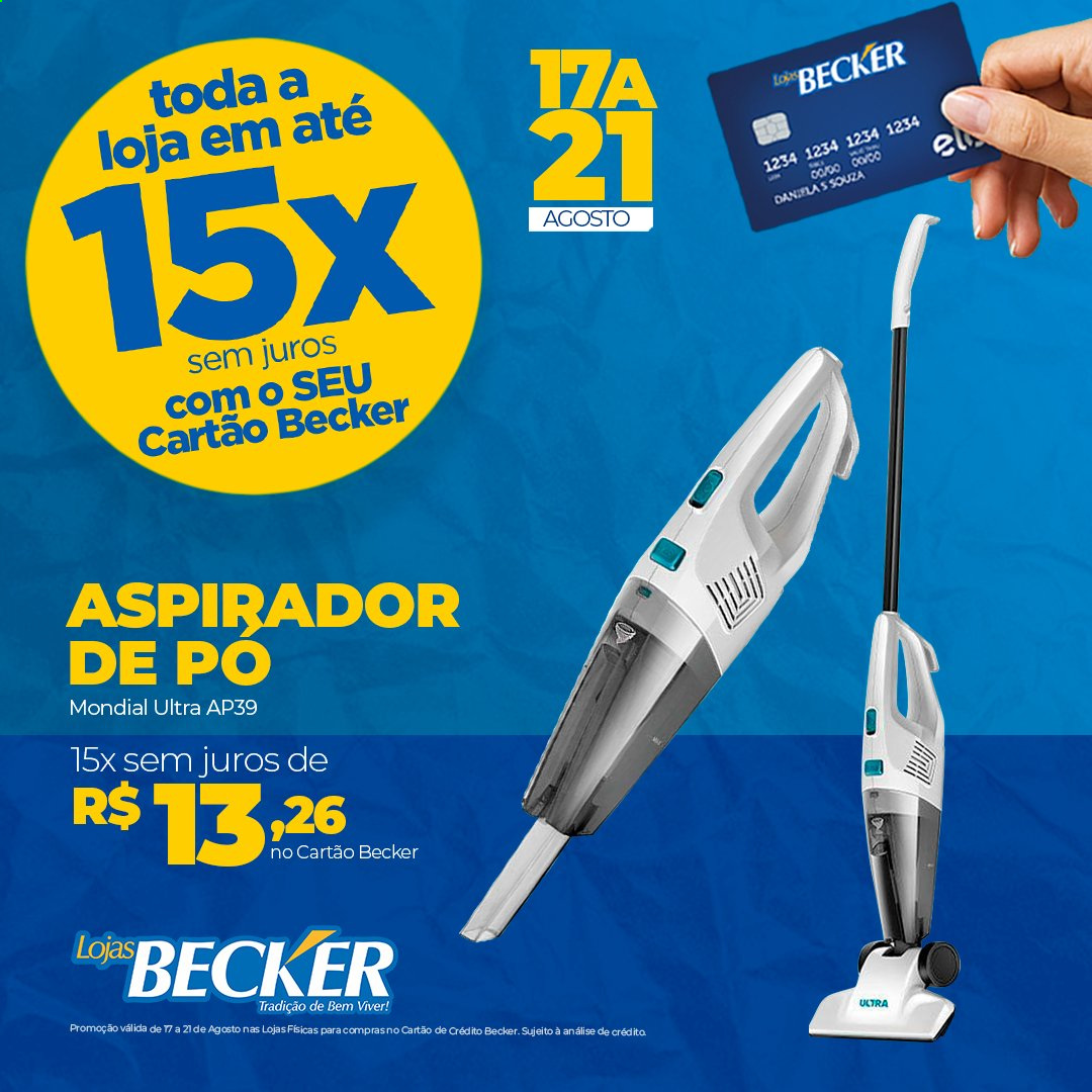 thumbnail - Folheto Lojas Becker - 17/08/2021 - 21/08/2021 - Produtos em promoção - aspirador, aspirador de pó. Página 3.